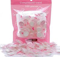 QIXIN Expandable Magic Tissue Carry Outdoor Travel Tool Compressed Cotton Towel 100 Pieces Disposable Compressed Towel