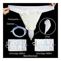 XIAOB Wearable Urinal Portable Urine Bag Collector Pee Bag Toilet Urinal Bag Spill Proof Collector Incontinence Aid 1000ml 104 (Size : Men(Normal))