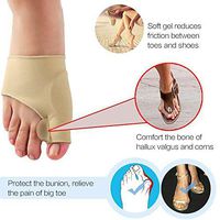 Hellofishly 2 PCS Bunion Corrector Toe Straightener with Bulit in Gel Pads, Bunion Protectors and Toe Separators, Bunion Support for Hallux Valgus, Overlapping Toes