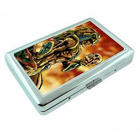 Aztec Warrior Cigarette Case S1 Smoking Silver Metal Wallet Id Holder 4" X 2.75"