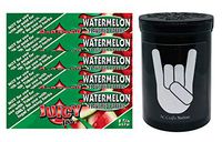 Herb Airtight Container Fresh Kettle with Juicy Jay's Watermelon 1.25 Flavored Hemp Rolling Papers 5 Count DC Crafts Nation- Metal