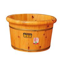 ZJⓇ Foot tub Foot Tub - High Quality Wood Foam Foot Bucket Round Handmade Adult Children's Foot Bath Barrel Size -40x26cm **