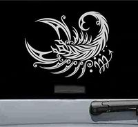 Tribal scorpio sign Vinyl Decal Sticker (SILVER)