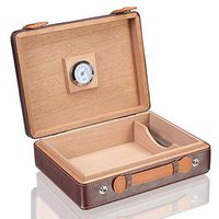 JUFU Cigar Box Cigar Box - Portable Cigar Box 30 Capacity Portable Cigar humidor @@ (Color : A)