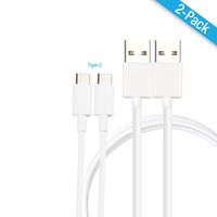 2 Pack USB-C Type C to Type A Sync Data Transfer Charger Power Cable Cord for Gopro Hero 7 Black, Gopro Hero 7 Silver, Gopro Hero 7 White, Hero 5 Black and GoPro Hero 6 (White)
