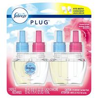 Febreze Noticeable with Downy April Fresh Scent Dual Oil Refill Air Freshener, 2 ct