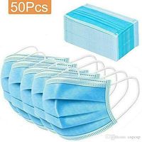 [US Stock 50 PCS]Disposable Earloop Face,Thick 3-Ply Elastic Ear Loop,Breathable Non-woven Dust Filter Protect The face, Breathable and Comfortable for Dust, Pollen Allergens