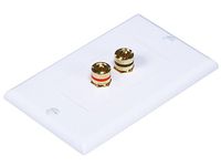 Monoprice 103324 Banana Binding Post Two-Piece inset Wall Plate for 1 Speaker (1)
