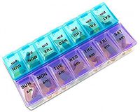 Pill Organizer Box with Snap Lids| 7-Day Lot for Bigger Pills (7 Day)
