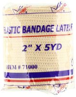 Americo 71000 Elastic Bandage , Latex Free with Clips, Each bag has 12 Rolls, Tan, 2 inch x 5 Yard