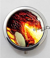 BlackKey Cool Dragon 3-Compartment Decorative Pocket Gift Box Case Organizer for Pill, Color 1 -739