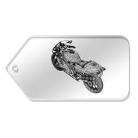 Azeeda 10 x Large 'Wireframe Motorbike' Clear Gift Tags (TG00045004)