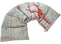 Microwavable LOVEwrap Neck Shoulder Wrap - Unscented 6 x 24 - Flax Seed - Soothes Muscle Ache Pain - Natural Soft Cotton - Warming Muscle Relaxation - Airplane red Beige