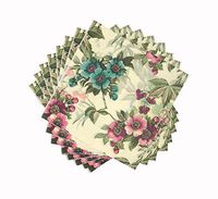 WallyE Shabby Chic Floral Paper Napkins,Mint Floral Printed Country Garden Inspired for Thanksgiving Garden Party or Wedding,20 Pack