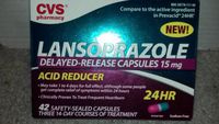 CVS NEW ACID REDUCER LANSOPRAZOLE DELAYED-RELEASE CAPSULES 15MG