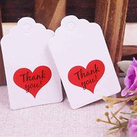 OBELLA BOUTIQUE New made with heart DIY pretty jewelry tag paper gift hang tag 3x5cm'' Scallop 100 pcs/lot white tag