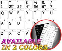 SPANISH (TRADITIONAL) NON-TRANSPARENT KEYBOARD LABELS ON WHITE BACKGROUND FOR DESKTOP, LAPTOP AND NOTEBOOK