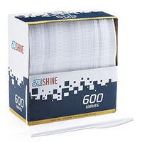 600 Pack White Disposable Plastic Knives - Practical Cutlery for Parties, Lunches, Picnics, and Long Trips - BPA-Free - Safe for Kids - Great for Meals, Desserts, or Appetizers