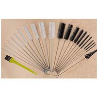 STONCEL Nylon Tube Brush Sets of 22 for Cleaning, Pipe Cleaner Brush Set Flexible Long Straw Glasses, Keyboards,Jewelry Cleaning（White/Black/Green）