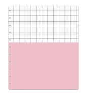 TUL Custom Note-Taking System Discbound Notebook Covers, 8-1/2" x 11", Pack of 2 Covers (White Grid/Light Pink)