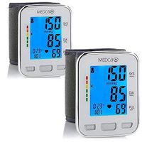 Blood Pressure Cuff Wrist - (Pack of 2) Blood Pressure Monitor and Portable Fully Automatic BP Machine Band with Large Backlit LCD Display for Fast Accurate Reading