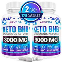 Keto Diet Pills - 5X Dose (2 pack | 3000mg Keto BHB) - Best Weight Loss Exogenous Ketones Supplement for Women and Men - Boost Energy & Focus, Support Metabolism - Made in USA - 120 Capsules