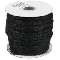 3.5"mm X 25 Yards Burlap Jute Rope Twine - Choose from 8 Colors (Black)