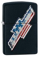 Zippo Lighter: Chevrolet American Flag - Black Matte 79614
