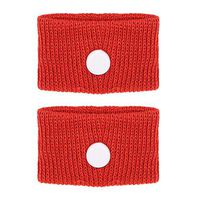 Wristbands,5 Colors 1 Pair Anti-Nausea Wristbands Motion Sickness Wristbands for Travel Plane Bus(RED)
