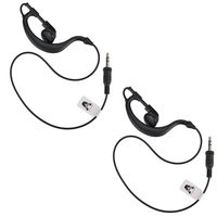AIRSN Listen Only Earpiece for Motorola Radio,1 Pin 3.5mm G shape Headset for Walkie Talkie (Pack of 2