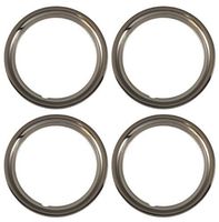 Set of 4 Chrome plated Steel 15" Universal 1.75 inch Beauty Trim Rings 1515C