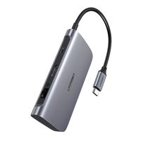 UGREEN USB C Hub 7-in-1 Type C Dock Adapter with Ethernet, 4K USB C to HDMI, 2 USB 3.0 Ports, Micro SD Card Reader, USB-C PD 100W Compatible for MacBook Pro 2018, Dell XPS 13 15, Google Chromebook