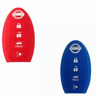 Autos hop Silicone Replacement Protective Fob Skin Key Cover Chains Bag Holder Key Jacket Protector for Nissan Maxima Nissan Altima Nissan Gt-r Nissan Sentra Nissan Murano 4Bts Thanksgiving Day