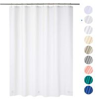 AmazerBath Plastic Shower Curtain, 72" x 72" Frosted EVA 8G Thick Bathroom Shower Curtains Eco-Friendly with Heavy Duty Stones and 12 Rust-Resistant Grommet Holes