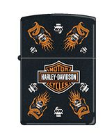 Zippo Harley-Davidson Metal Pocket Lighter, Black Matte