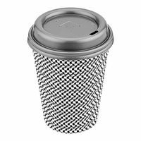 Restpresso Pewter Gray Plastic Coffee Cup Lid - Fits 8, 12 and 16 oz - 3 1/2" x 3 1/2" x 3/4" - 50 count box - Restaurantware