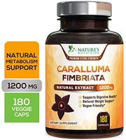 Caralluma Fimbriata Extract High Potency 1200mg - Natural Support for Metabolism & Endurance, Made in USA, Best Vegan Diet Pills Supplement for Men & Women, Non-GMO - 180 Capsules