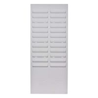 Time Cards Rack Time Card Holder Plastic Wall Mounted Cards Holder Compatible with Time Card Machine Attendance Recorder Punch Clock for Office with 24 Pocket