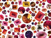 5ct Colorful Gems"Bling Jewels" on White Tissue Paper Gift Wrapping 20"x30" Sheets nfLG -819