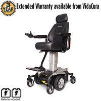 Pride Jazzy AIR Powerchair, Power Adjustable Seat Height, w/Avail Ext Warr (18”x 18”-20” High-Back Sport Seat, Silver)