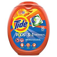 Tide PODS Laundry Detergent Liquid Pacs, Original Scent, HE Compatible, 96 Count (Packaging May Vary)