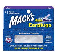 Mack's AquaBlock Earplugs - Clear - (4 Pair)