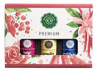 Woolzies Essential Oils Set - 100% Pure, Therapeutic Grade for Aromatherapy Diffuser - Premium Set (Rose, Vanilla, Sandalwood)