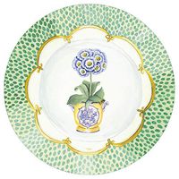 Caspari Paper Plates Disposable Plates Dessert Plates Appetizer Plates 7.25 Inch Party Plates Primrose Pak of 16