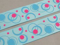 5y Printed Grosgrain Ribbon Bows Chritmas Party DIY Appliques Crafts (Blue)