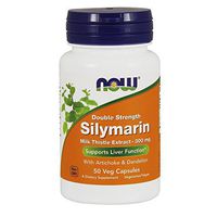 NOW Supplements, Silymarin Milk Thistle Extract 300 mg with Artichoke and Dandelion, Double Strength, Supports Liver Function*, 50 Veg Capsules