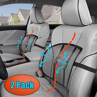 Easy Posture Lumbar Back Support Mesh (Black Mesh, 2PC)