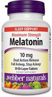 Webber Naturals Melatonin Maximum Strength Dual Action Tablets, 50 Count