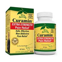 Terry Naturally Curamin Extra Strength - 60 Vegan Tablets - Non-Addictive Pain Relief Supplement with Curcumin from Turmeric, Boswellia & DLPA - Non-GMO, Gluten-Free - 20 Servings