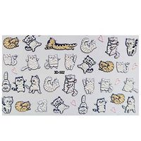 Meidexian888 Nail Stickers,1Pcs 6D Engraved Flower Acrylic Nail Stickers Embossed Flower Water (O)